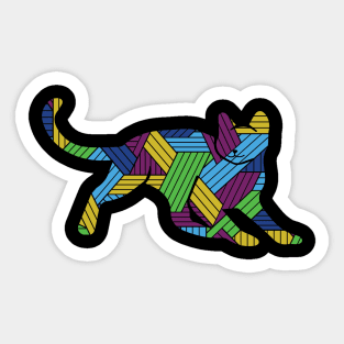 Funny cats cat colorful t-shirt Sticker